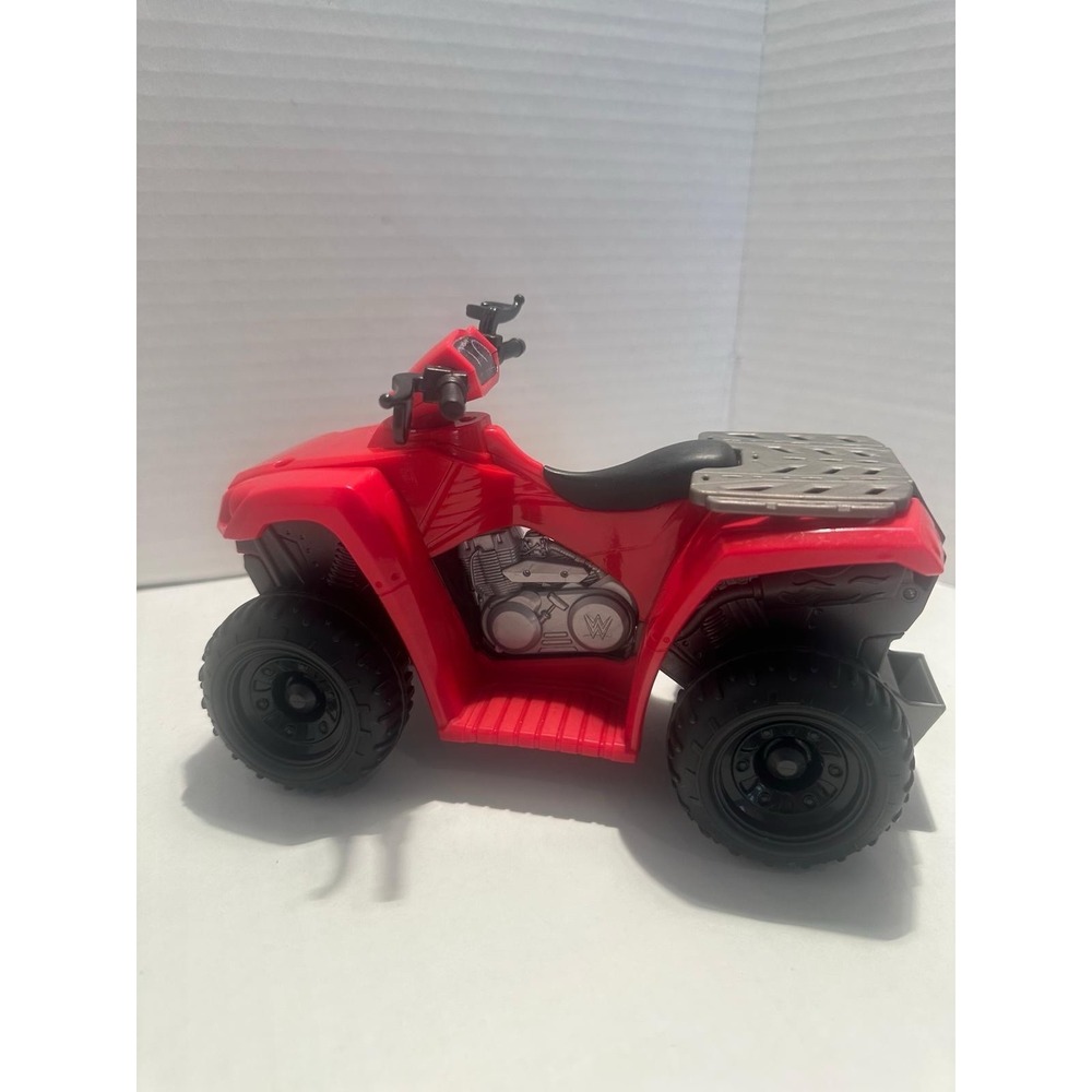 WWE Toy ATV Diecast Model Plastic Red Black Silver WWE Theme Character Family